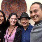 Carrie with don Miguel Ruiz, don Miguel Jr and don Jose Ruiz